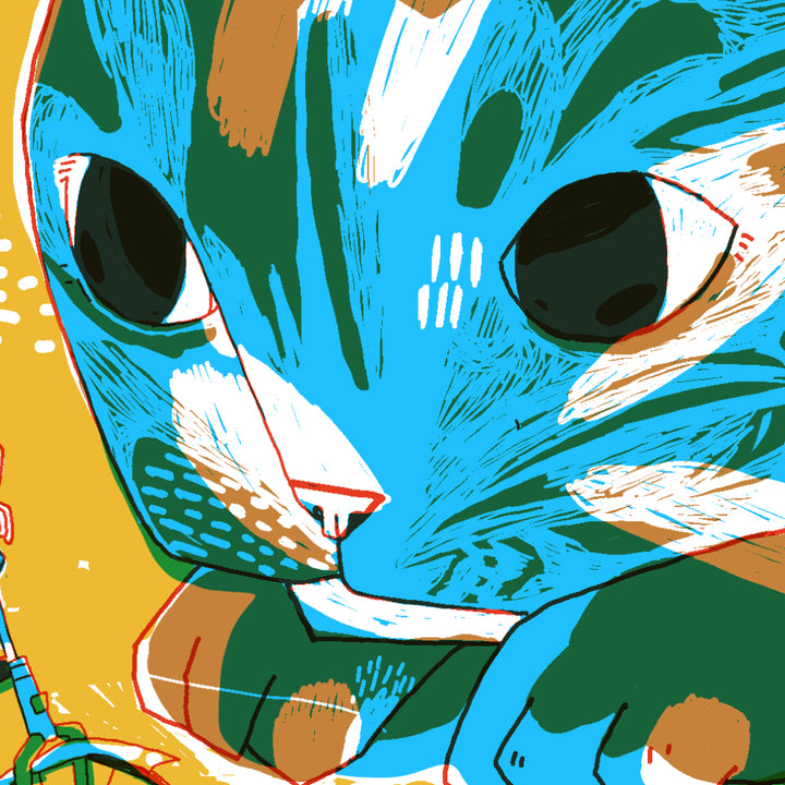Cat big head | Buy Canvas & Poster Art Online